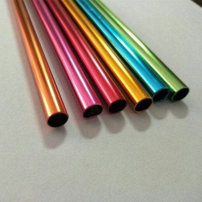 Drinking straw colorful aluminum